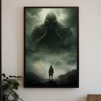 Lovecraftian Horror Adventure Scene Futuristic Sci-Fi Poster