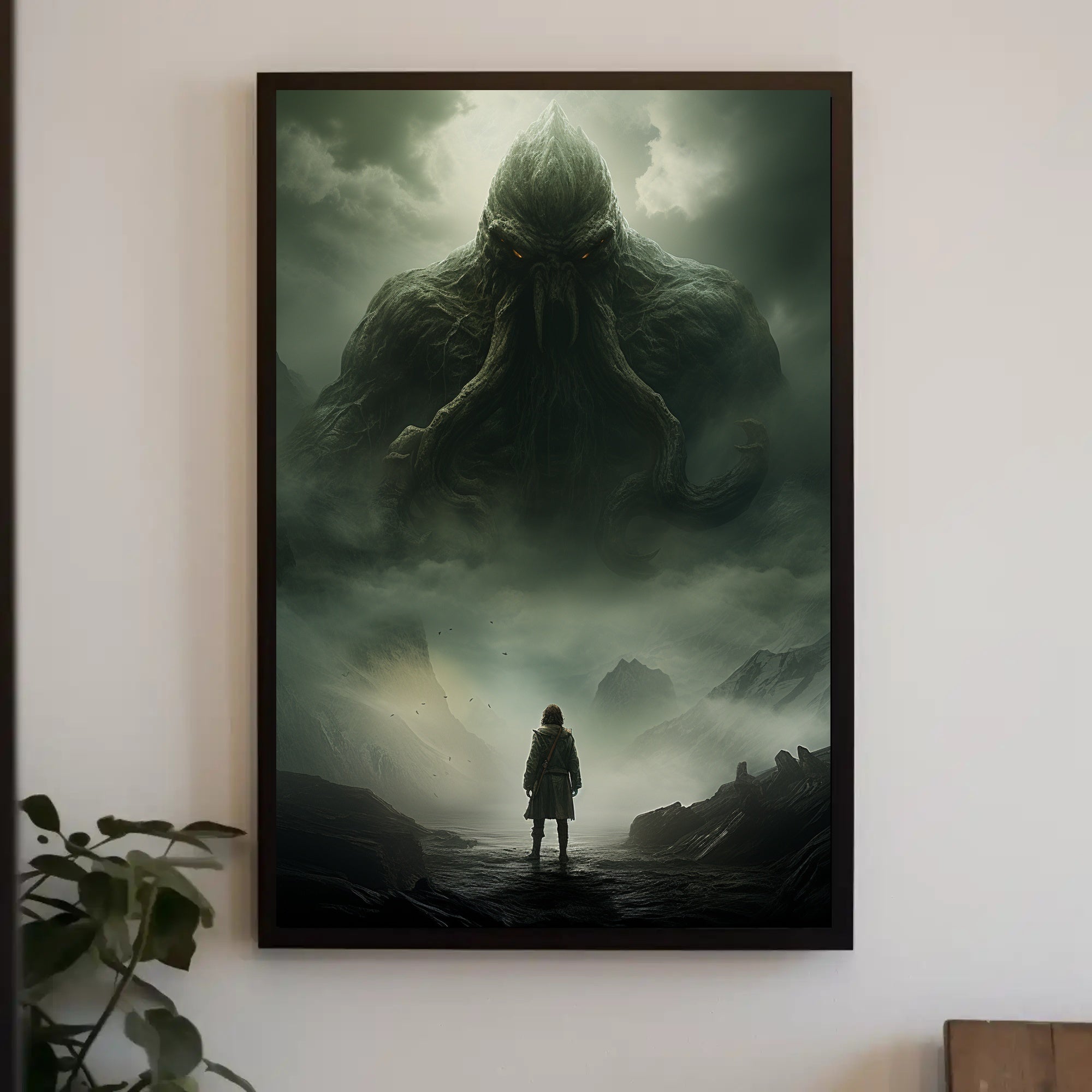 Lovecraftian Horror Adventure Scene Futuristic Sci-Fi Poster