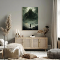 Lovecraftian Horror Adventure Scene Futuristic Sci-Fi Poster