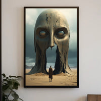 Surreal Desert Monolith Realism Art Poster
