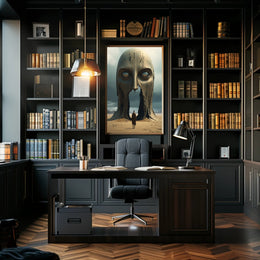 Surreal Desert Monolith Realism Art Poster
