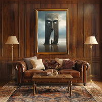 Surreal Beach Monument Dreamscape Art Print - Futuristic Sci-Fi Poster