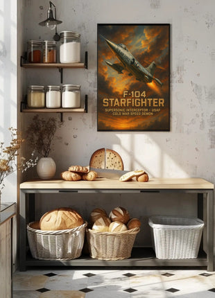 F-104 Starfighter Cold War Speed Demon Military Poster