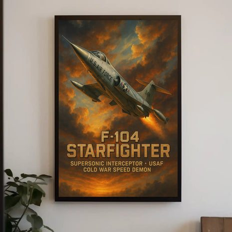 F-104 Starfighter Cold War Speed Demon Military Poster