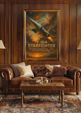 F-104 Starfighter Cold War Speed Demon Military Poster