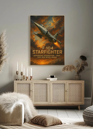 F-104 Starfighter Cold War Speed Demon Military Poster