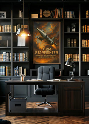 F-104 Starfighter Cold War Speed Demon Military Poster