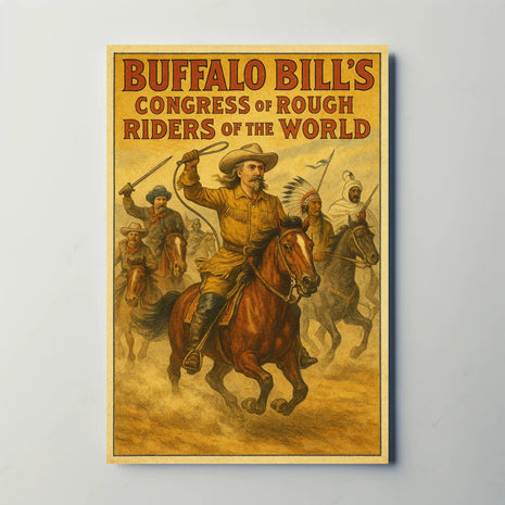 Buffalo Bill's Wild West Adventure Historical Poster