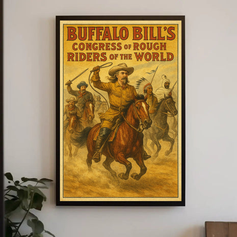 Buffalo Bill's Wild West Adventure Historical Poster