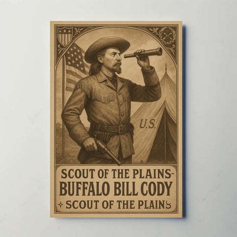 Buffalo Bill Cody Vintage Historical Heritage Poster