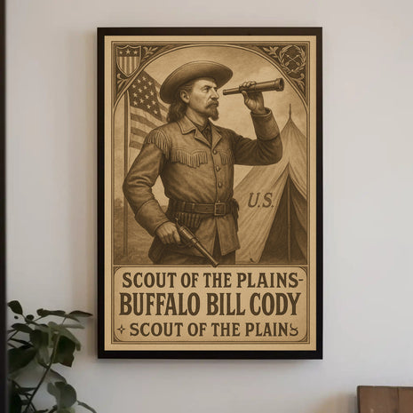 Buffalo Bill Cody Vintage Historical Heritage Poster