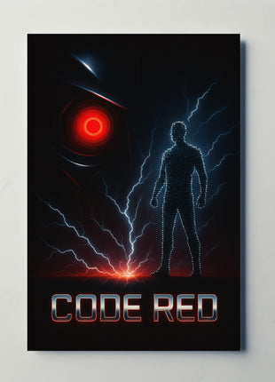 Futuristic Cybernetic CODE RED Sci-Fi Poster