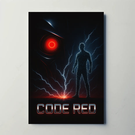 Futuristic Cybernetic CODE RED Sci-Fi Poster