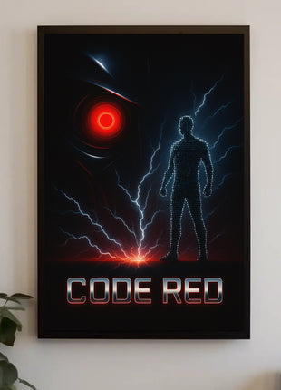 Futuristic Cybernetic CODE RED Sci-Fi Poster
