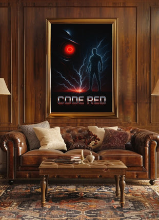 Futuristic Cybernetic CODE RED Sci-Fi Poster