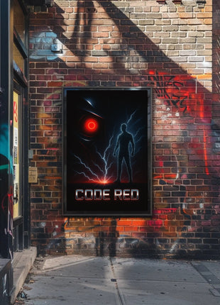 Futuristic Cybernetic CODE RED Sci-Fi Poster