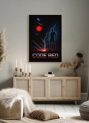 Futuristic Cybernetic CODE RED Sci-Fi Poster