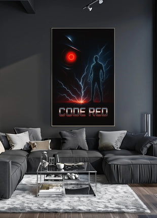 Futuristic Cybernetic CODE RED Sci-Fi Poster