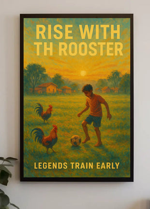Rise with the Rooster Sports Poster