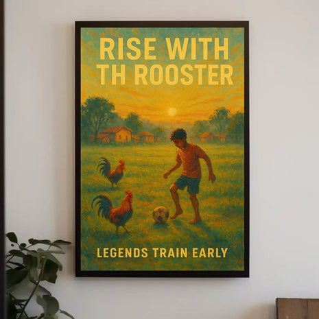 Rise with the Rooster Sports Poster
