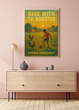 Rise with the Rooster Sports Poster