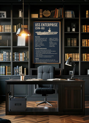 USS Enterprise Historical Legacy Military Poster