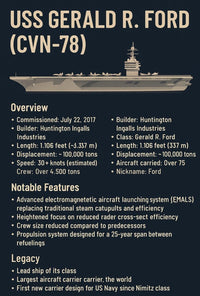 USS Gerald R. Ford Military Education Poster