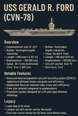 USS Gerald R. Ford Military Education Poster