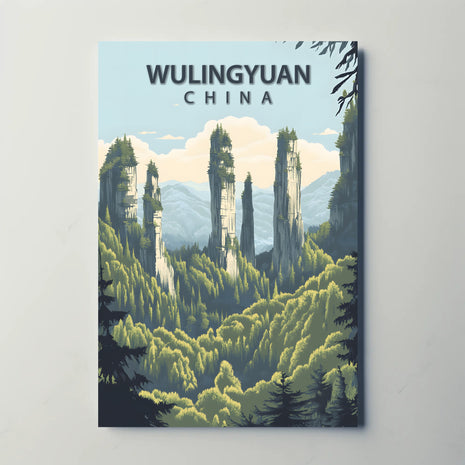Wulingyuan Scenic Landscape Art Print Travel Poster